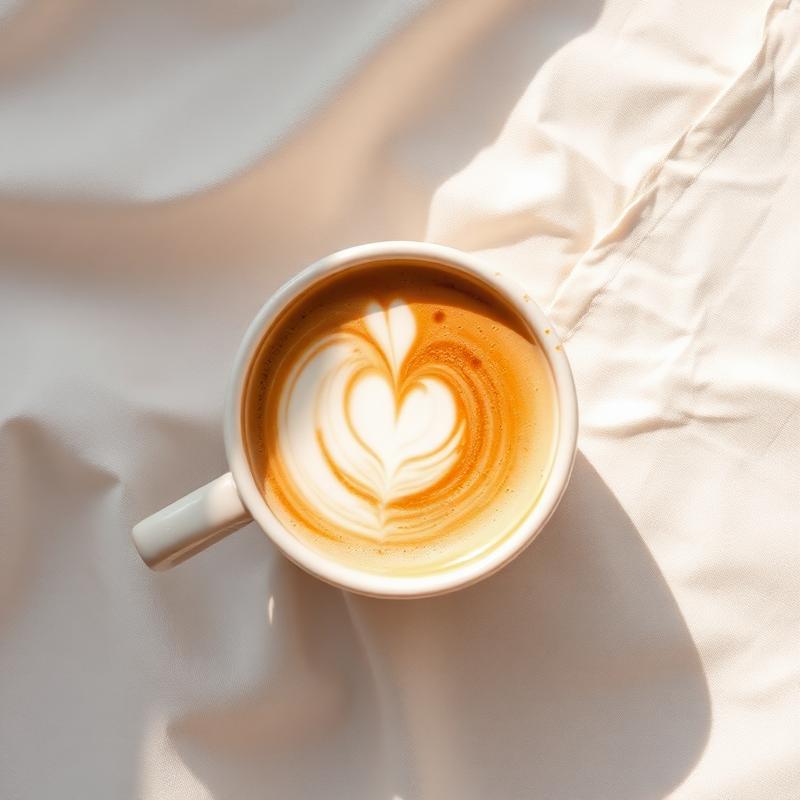 Café con leche con arte en la espuma